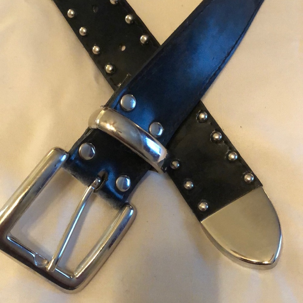 Black belt with Beautiful Silver design